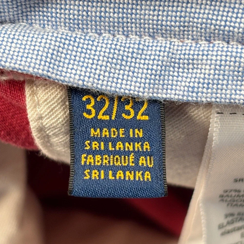 Polo‎ Ralph Lauren The Polo Chino Mens 32/32 Coarl Stretch Slim Fit Twill Pants